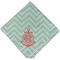 Chevron & Anchor Cloth Dinner Napkin - Single w/ Monogram