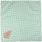 Chevron & Anchor Cloth Napkins - Personalized Dinner (Full Open)