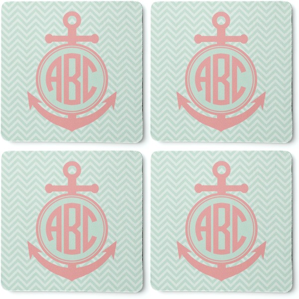 Chevron & Anchor Coaster Rubber Back - Apvl
