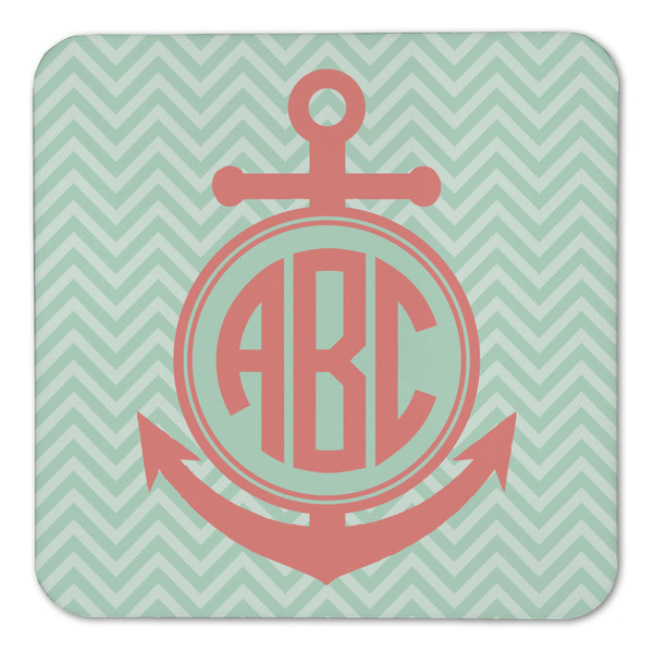 Chevron & Anchor Coaster Set - FRONT (one)