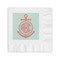 Chevron & Anchor Coined Cocktail Napkins (Personalized)