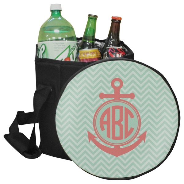 Custom Chevron & Anchor Collapsible Cooler & Seat (Personalized)