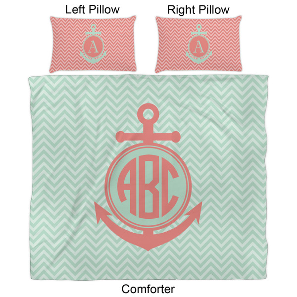 Chevron & Anchor Comforter Set - King - Approval