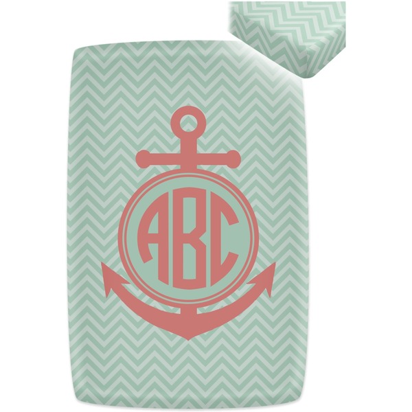 Chevron & Anchor Crib Fitted Sheet - Apvl