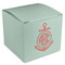 Chevron & Anchor Cube Favor Gift Box - Front/Main