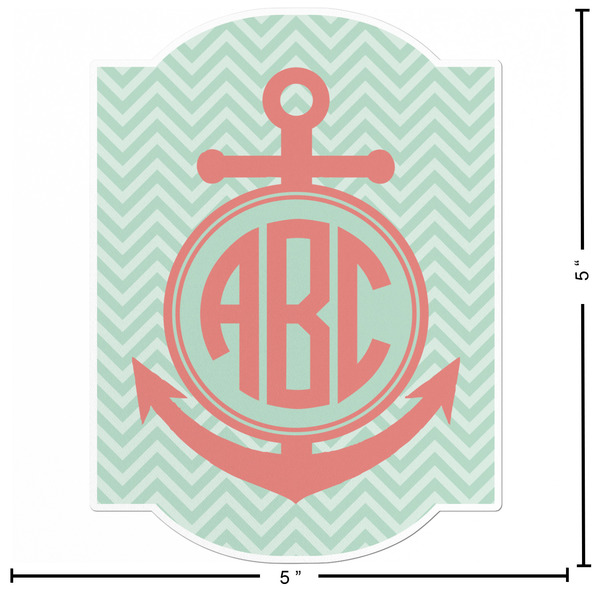 Chevron & Anchor Custom Shape Iron On Patches - L - APPROVAL
