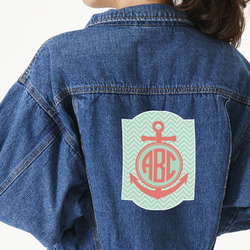 Chevron & Anchor Twill Iron On Patch - Custom Shape - 2XL - Set of 4 (Personalized)