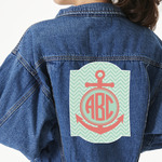 Chevron & Anchor Twill Iron On Patch - Custom Shape - 3XL (Personalized)