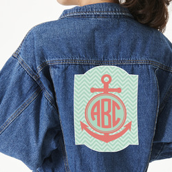 Chevron & Anchor Twill Iron On Patch - Custom Shape - 3XL - Set of 4 (Personalized)