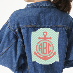 Chevron & Anchor Twill Iron On Patch - Custom Shape - 3XL (Personalized)