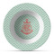 Chevron & Anchor Plastic Bowl - Microwave Safe - Composite Polymer (Personalized)