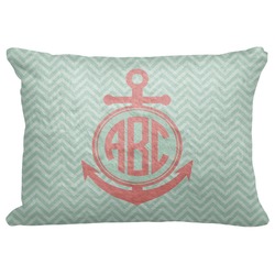 Chevron & Anchor Decorative Baby Pillowcase - 16"x12" (Personalized)