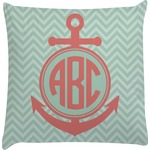 Chevron & Anchor Decorative Pillow Case (Personalized)