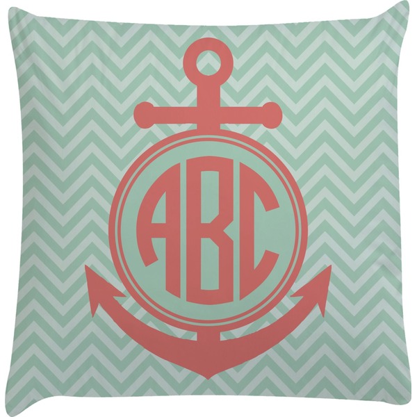 Custom Chevron & Anchor Decorative Pillow Case (Personalized)