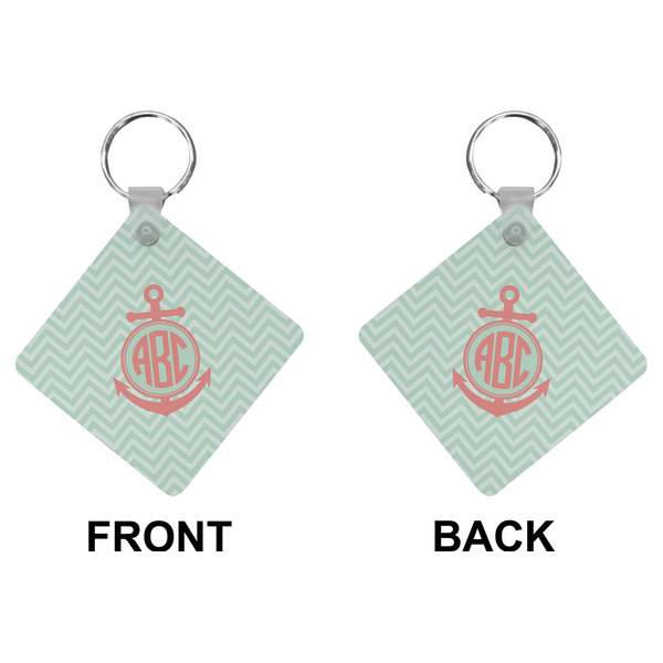 Chevron & Anchor Diamond Keychain (Front + Back)