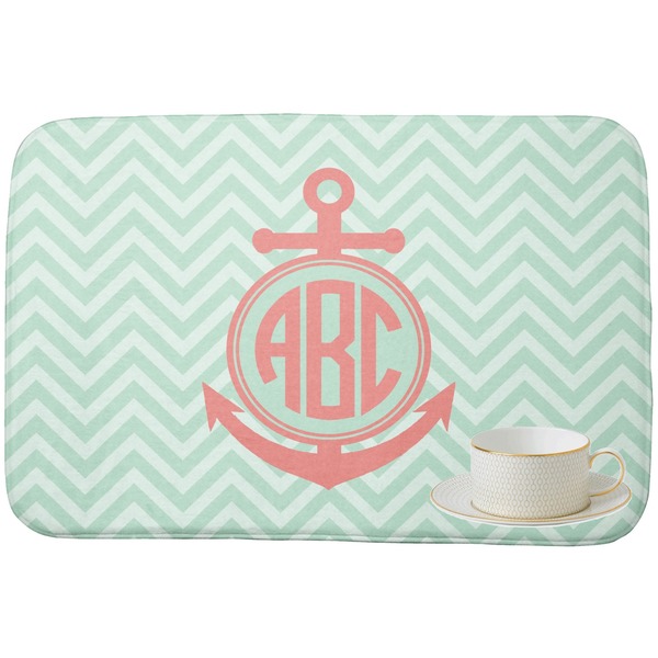 Chevron & Anchor Dish Drying Mat
