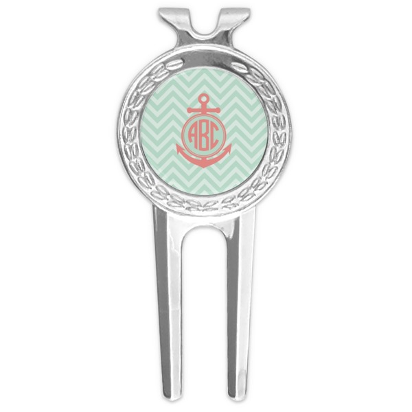 Custom Chevron & Anchor Golf Divot Tool & Ball Marker (Personalized)