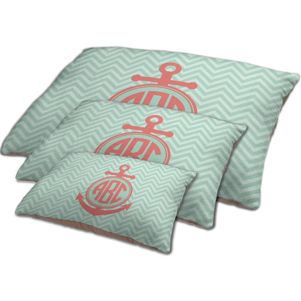 Chevron & Anchor Dog Beds - MAIN (sm, med, lrg)