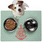 Chevron & Anchor Dog Food Mat - Medium LIFESTYLE
