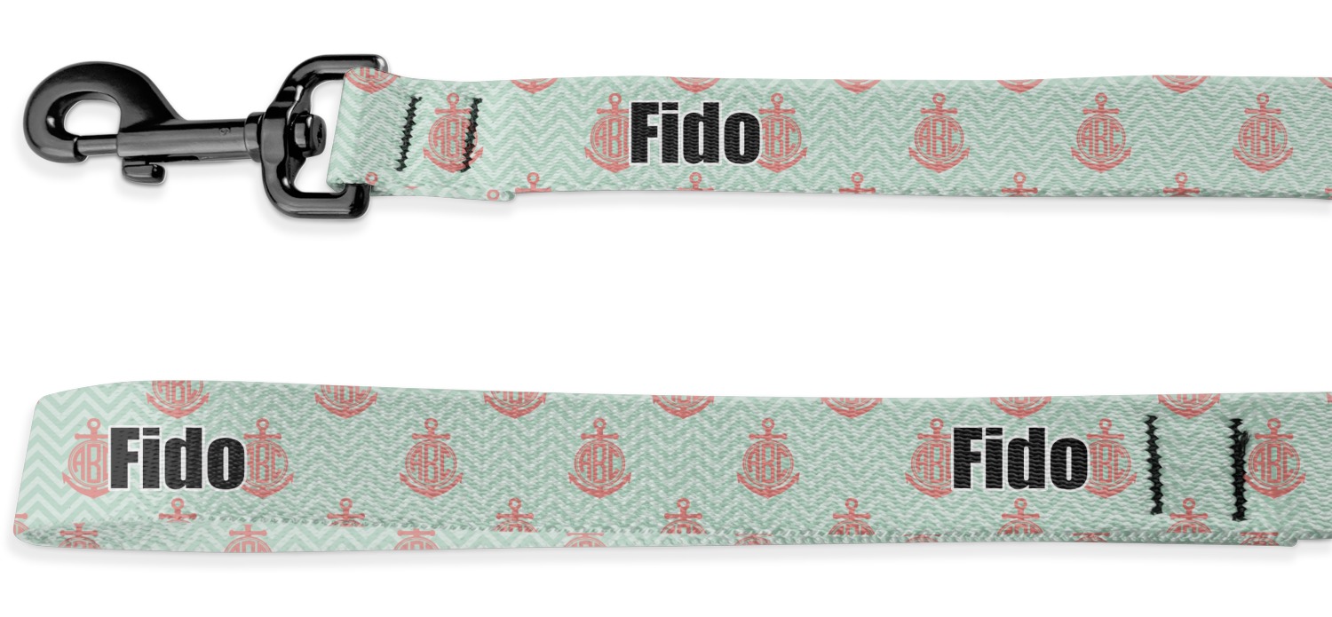 Custom Chevron & Anchor Deluxe Dog Leash (Personalized) YouCustomizeIt