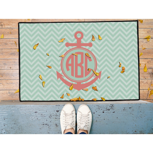 Chevron & Anchor Door Mat - LIFESTYLE (Med)