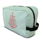 Chevron & Anchor Toiletry Bag / Dopp Kit (Personalized)