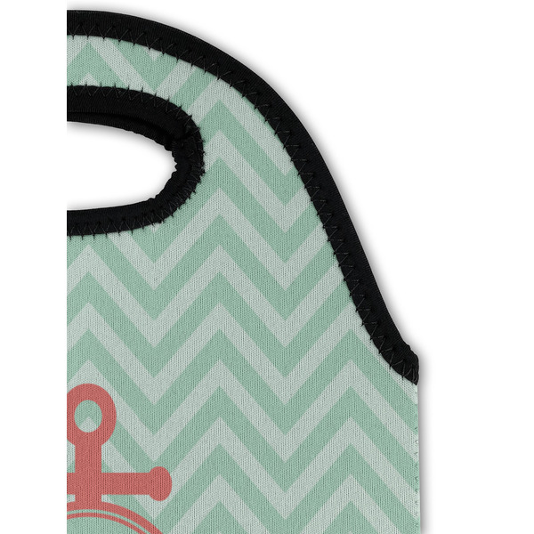 Chevron & Anchor Double Wine Tote - Detail 1 (new)