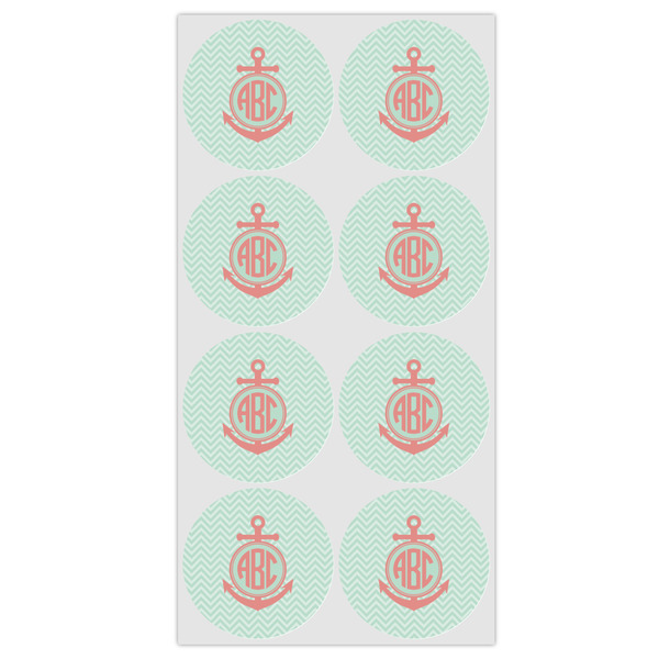 Chevron & Anchor Drink Topper - Medium - Set of 12