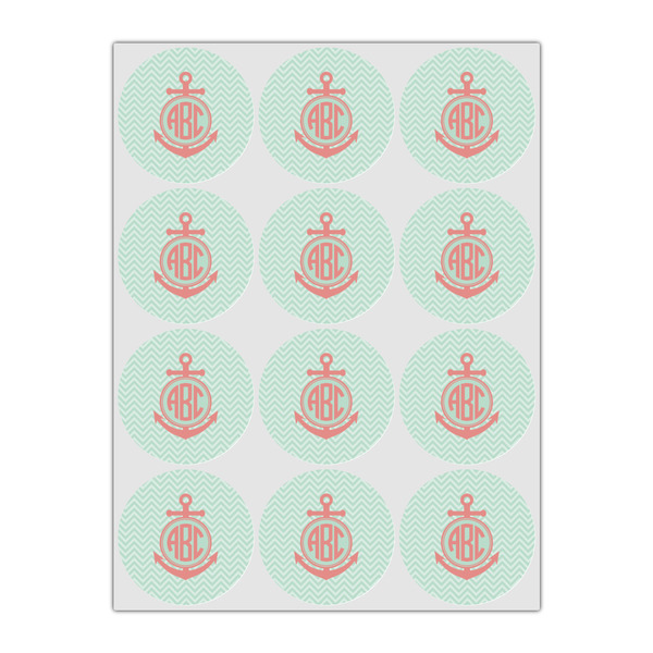 Chevron & Anchor Drink Topper - Small - Set of 12