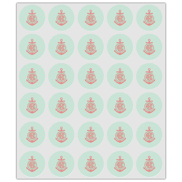 Chevron & Anchor Drink Topper - XSmall - Set of 30