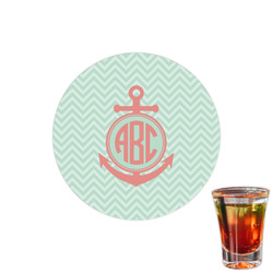 Chevron & Anchor Printed Drink Topper - 1.5" (Personalized)