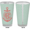 Chevron & Anchor Pint Glass - Full Color - Front & Back Views