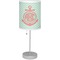 Chevron & Anchor Lamp with Drum Shade (Personalized)