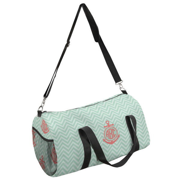 Custom Chevron & Anchor Duffel Bag (Personalized)