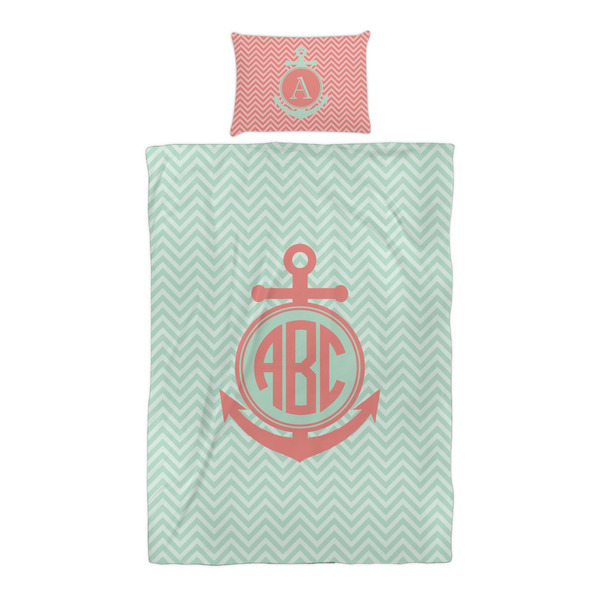 Chevron & Anchor Duvet Cover Set - Twin XL - Alt Approval