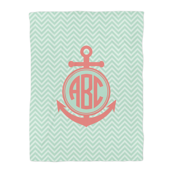 Chevron & Anchor Duvet Cover - Twin - Front