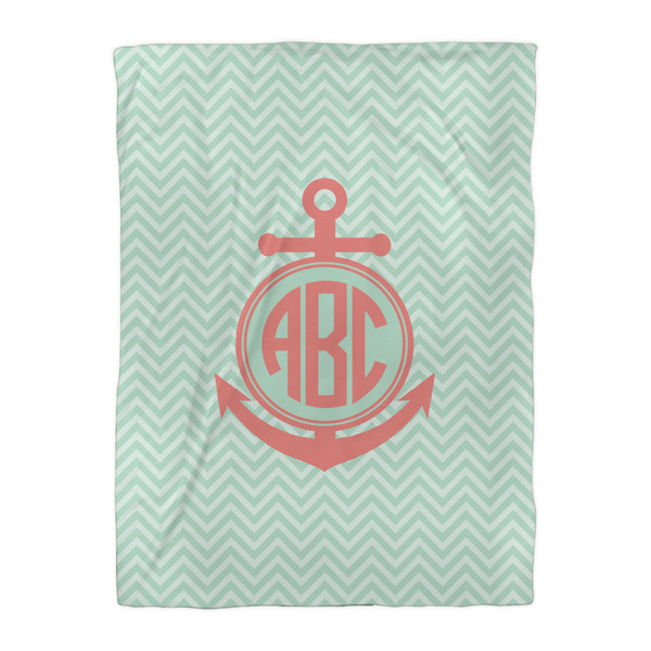 Chevron & Anchor Duvet Cover - Twin XL - Front