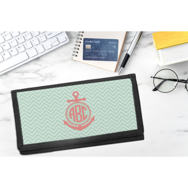 Chevron & Anchor DyeTrans Checkbook Cover - LIFESTYLE
