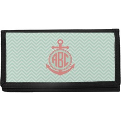 Chevron & Anchor Canvas Checkbook Cover (Personalized)