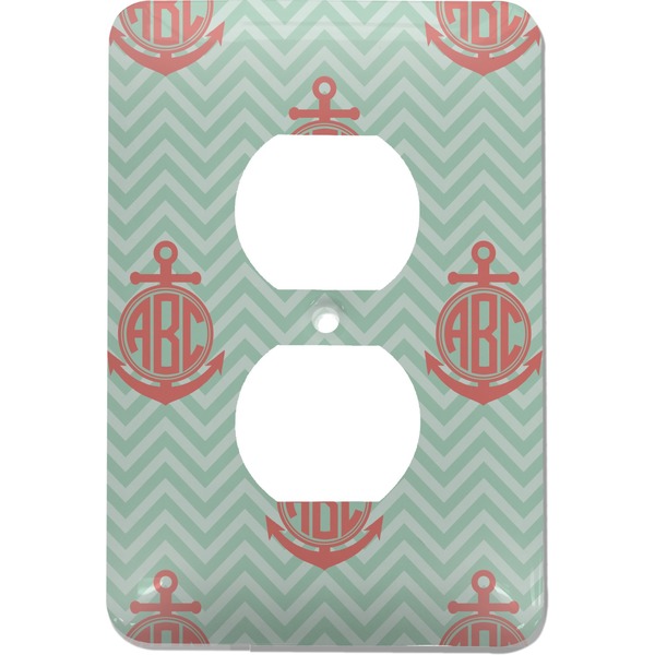 Custom Chevron & Anchor Electric Outlet Plate (Personalized)