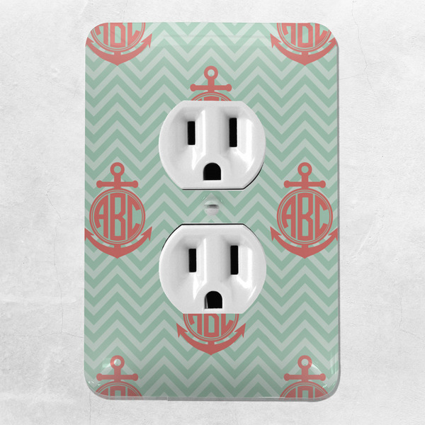 Chevron & Anchor Electric Outlet Plate - LIFESTYLE