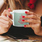 Chevron & Anchor Espresso Cup - 6oz (Double Shot) LIFESTYLE (Woman hands cropped)