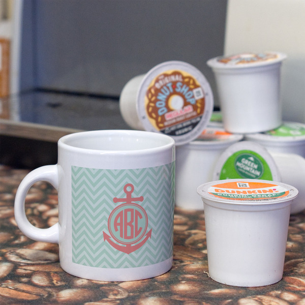 Chevron & Anchor Espresso Cup - Single Lifestyle