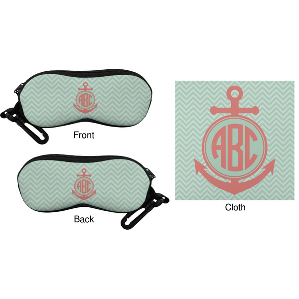 Chevron & Anchor Eyeglass Case & Cloth (Approval)