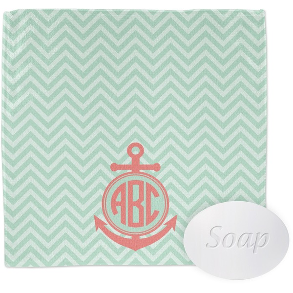 Chevron & Anchor Wash Cloth with soap