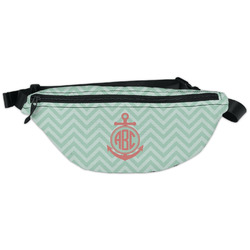 Chevron & Anchor Fanny Pack - Classic Style (Personalized)