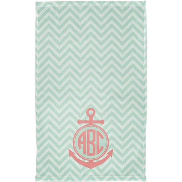 Chevron & Anchor Finger Tip Towel - Full View