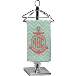 Chevron & Anchor Finger Tip Towel - Full Print (Personalized)