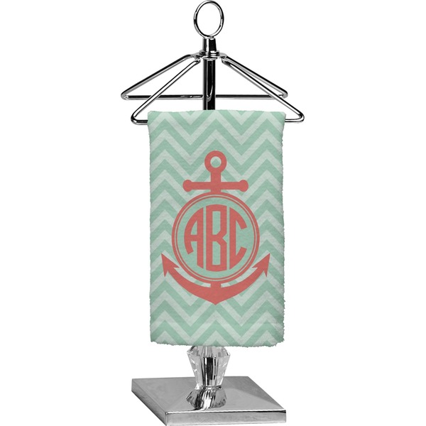 Custom Chevron & Anchor Finger Tip Towel - Full Print (Personalized)