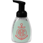 Chevron & Anchor Foam Soap Bottle - Black (Personalized)